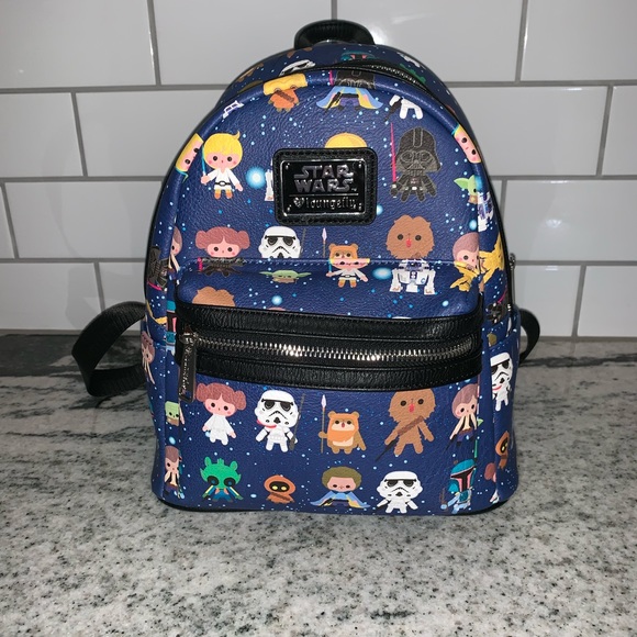 Loungefly Disney Star Wars Chibi Character Nylon Backpack